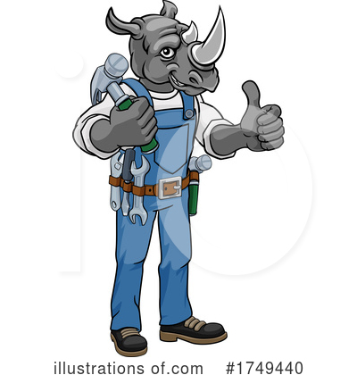 Rhino Clipart #1749440 by AtStockIllustration