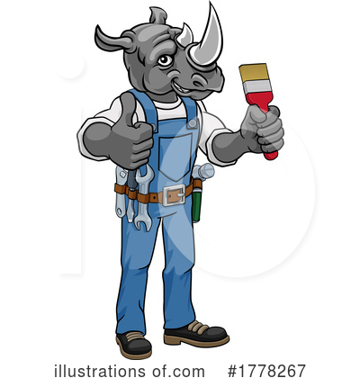 Rhino Clipart #1778267 by AtStockIllustration