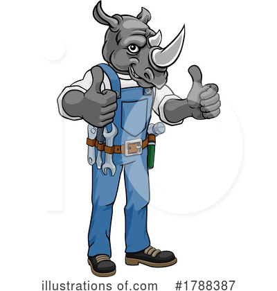 Rhino Clipart #1788387 by AtStockIllustration