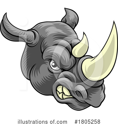 Rhino Clipart #1805258 by AtStockIllustration