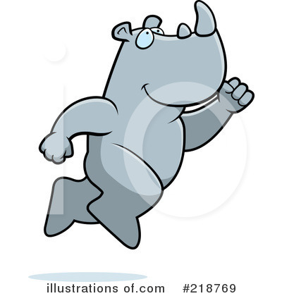 Royalty-Free (RF) Rhino Clipart Illustration by Cory Thoman - Stock Sample #218769
