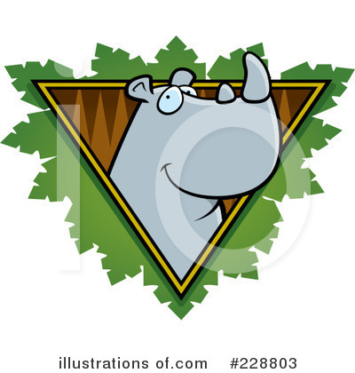 Royalty-Free (RF) Rhino Clipart Illustration by Cory Thoman - Stock Sample #228803