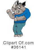 Rhino Clipart #36141 by Dennis Holmes Designs