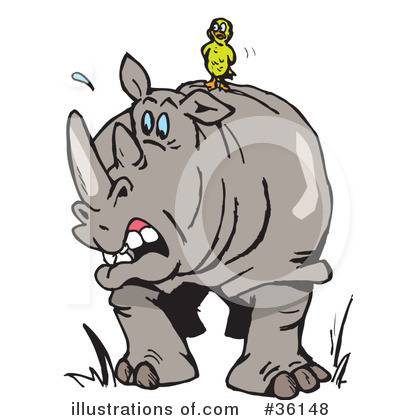 Rhino Clipart #36148 by Dennis Holmes Designs