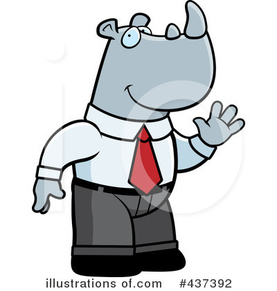 Royalty-Free (RF) Rhino Clipart Illustration by Cory Thoman - Stock Sample #437392