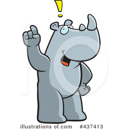 Royalty-Free (RF) Rhino Clipart Illustration by Cory Thoman - Stock Sample #437413