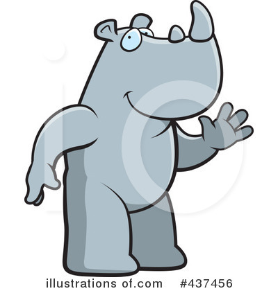 Royalty-Free (RF) Rhino Clipart Illustration by Cory Thoman - Stock Sample #437456