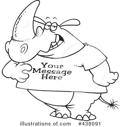 Royalty-Free (RF) Rhino Clipart Illustration by toonaday - Stock Sample #438091