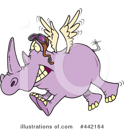 Royalty-Free (RF) Rhino Clipart Illustration by toonaday - Stock Sample #442164