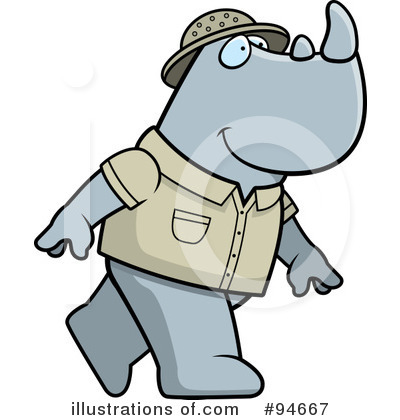 Royalty-Free (RF) Rhino Clipart Illustration by Cory Thoman - Stock Sample #94667