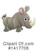Rhinoceros Clipart #1417708 by AtStockIllustration