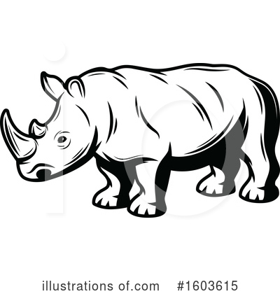 Rhino Clipart #1603615 by Vector Tradition SM