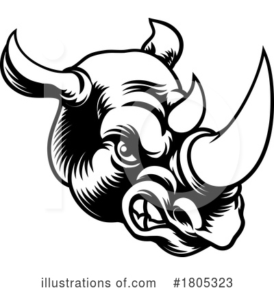Royalty-Free (RF) Rhinoceros Clipart Illustration by AtStockIllustration - Stock Sample #1805323