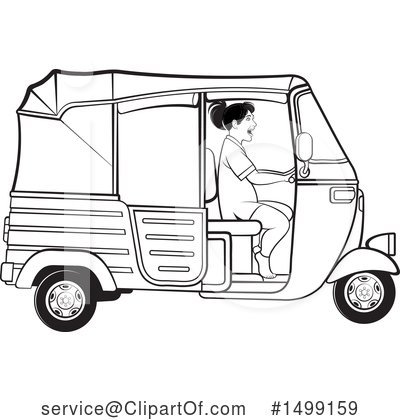 Driving Clipart #1499159 by Lal Perera