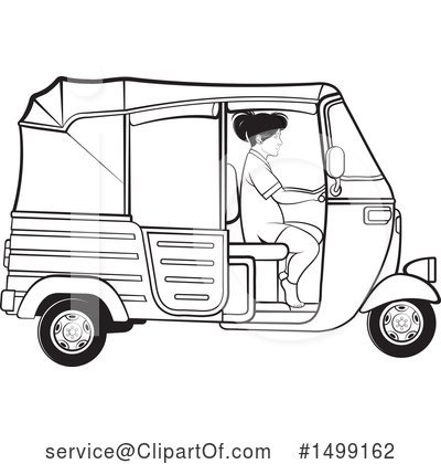 Rickshaw Clipart #1499162 by Lal Perera