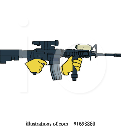 Royalty-Free (RF) Rifle Clipart Illustration by LaffToon - Stock Sample #1698880