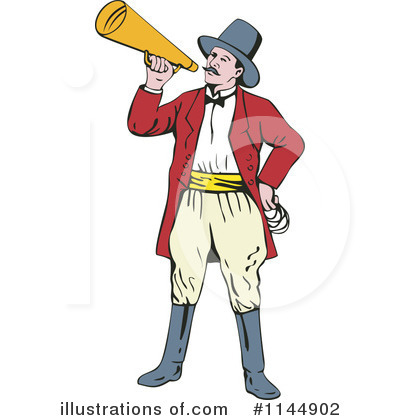Royalty-Free (RF) Ringmaster Clipart Illustration by patrimonio - Stock Sample #1144902