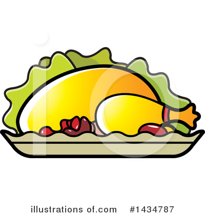 Royalty-Free (RF) Roasted Chicken Clipart Illustration by Lal Perera - Stock Sample #1434787
