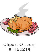 Roasted Turkey Clipart #1129214 by LaffToon