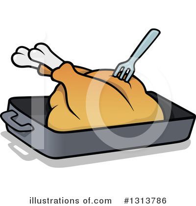 Roasted Turkey Clipart #1313786 by dero