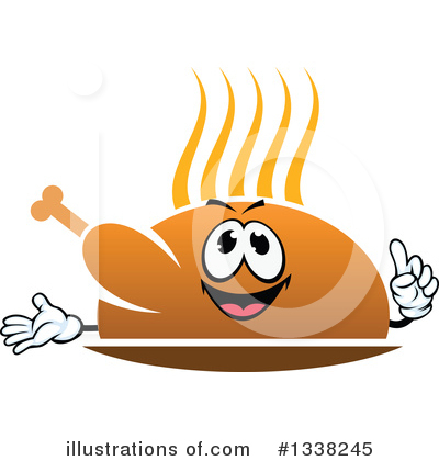 Roasted Chicken Clipart #1338245 by Vector Tradition SM