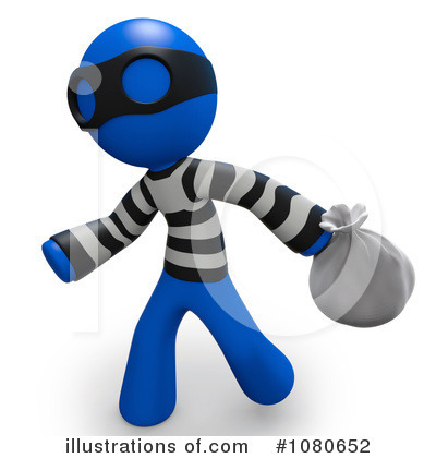 Royalty-Free (RF) Robber Clipart Illustration by Leo Blanchette - Stock Sample #1080652