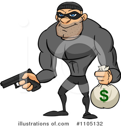 Royalty-Free (RF) Robber Clipart Illustration by Cartoon Solutions - Stock Sample #1105132