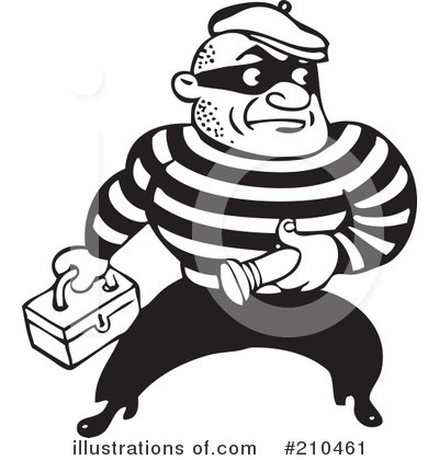 Royalty-Free (RF) Robber Clipart Illustration by BestVector - Stock Sample #210461