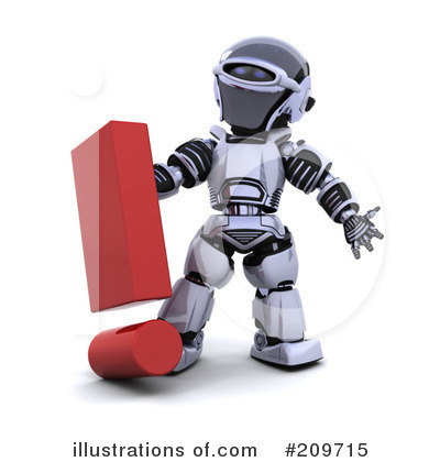 Royalty-Free (RF) Robot Character Clipart Illustration by KJ Pargeter - Stock Sample #209715