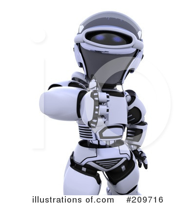 Royalty-Free (RF) Robot Character Clipart Illustration by KJ Pargeter - Stock Sample #209716