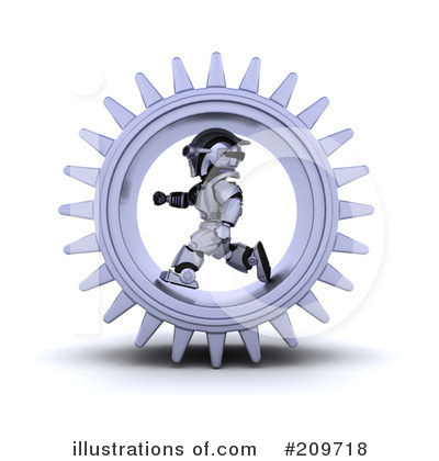 Royalty-Free (RF) Robot Character Clipart Illustration by KJ Pargeter - Stock Sample #209718