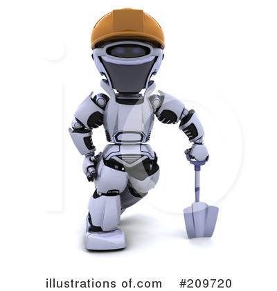 Royalty-Free (RF) Robot Character Clipart Illustration by KJ Pargeter - Stock Sample #209720