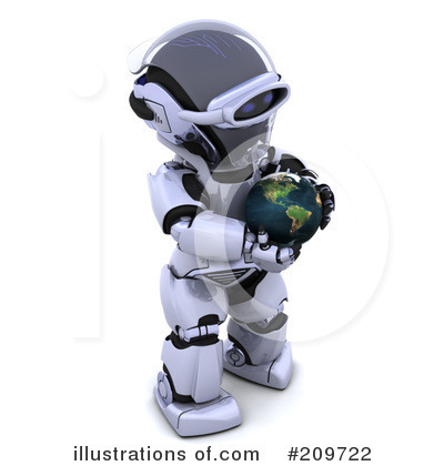 Royalty-Free (RF) Robot Character Clipart Illustration by KJ Pargeter - Stock Sample #209722