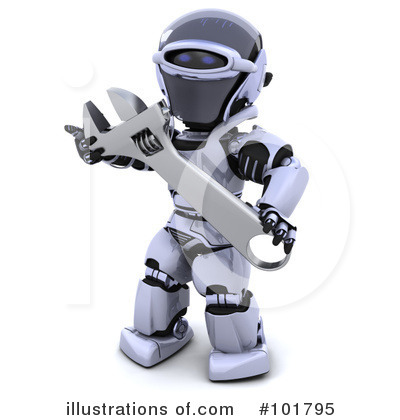 Royalty-Free (RF) Robot Clipart Illustration by KJ Pargeter - Stock Sample #101795