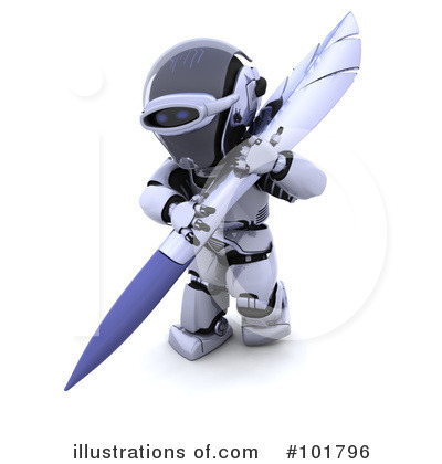 Royalty-Free (RF) Robot Clipart Illustration by KJ Pargeter - Stock Sample #101796
