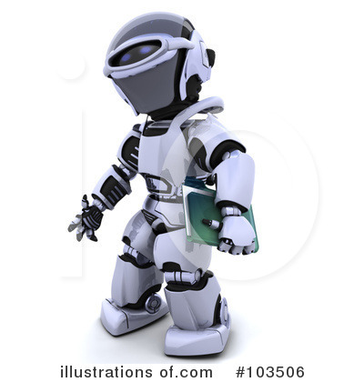 Royalty-Free (RF) Robot Clipart Illustration by KJ Pargeter - Stock Sample #103506