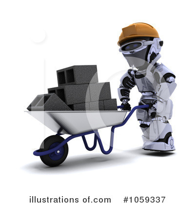 Royalty-Free (RF) Robot Clipart Illustration by KJ Pargeter - Stock Sample #1059337