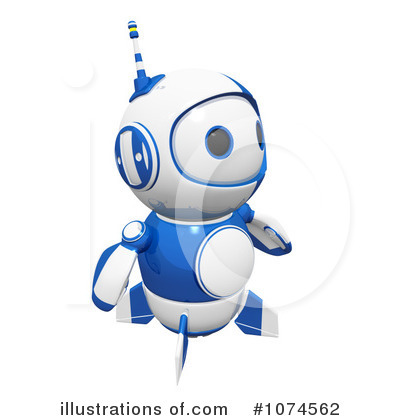 Blueberry Robot Clipart #1074562 by Leo Blanchette