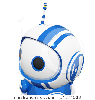 Blueberry Robot Clipart #1074563 by Leo Blanchette
