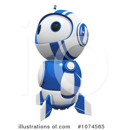 Blueberry Robot Clipart #1074565 by Leo Blanchette