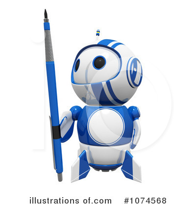 Royalty-Free (RF) Robot Clipart Illustration by Leo Blanchette - Stock Sample #1074568