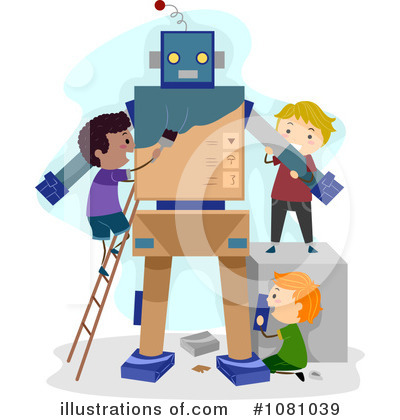Royalty-Free (RF) Robot Clipart Illustration by BNP Design Studio - Stock Sample #1081039