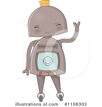 Royalty-Free (RF) Robot Clipart Illustration by Melisende Vector - Stock Sample #1106303