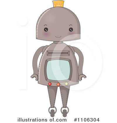 Royalty-Free (RF) Robot Clipart Illustration by Melisende Vector - Stock Sample #1106304