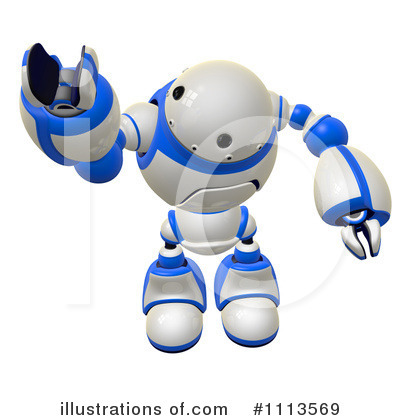 Royalty-Free (RF) Robot Clipart Illustration by Leo Blanchette - Stock Sample #1113569