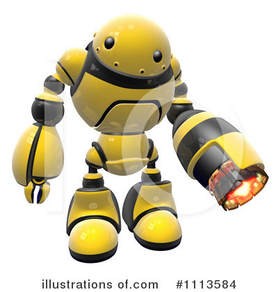 Royalty-Free (RF) Robot Clipart Illustration by Leo Blanchette - Stock Sample #1113584