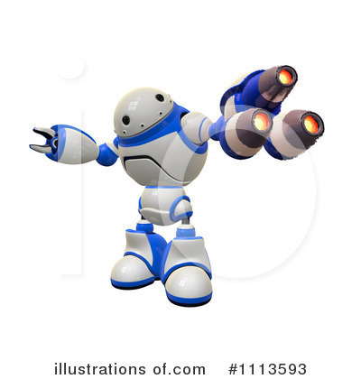 Royalty-Free (RF) Robot Clipart Illustration by Leo Blanchette - Stock Sample #1113593