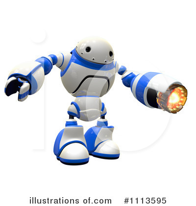 Royalty-Free (RF) Robot Clipart Illustration by Leo Blanchette - Stock Sample #1113595