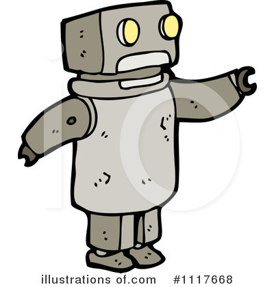 Royalty-Free (RF) Robot Clipart Illustration by lineartestpilot - Stock Sample #1117668