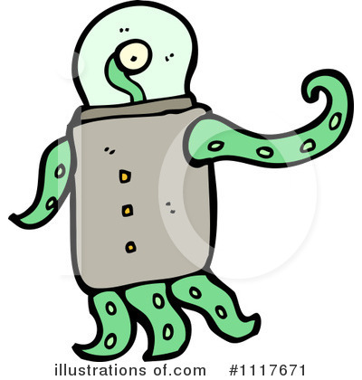 Royalty-Free (RF) Robot Clipart Illustration by lineartestpilot - Stock Sample #1117671